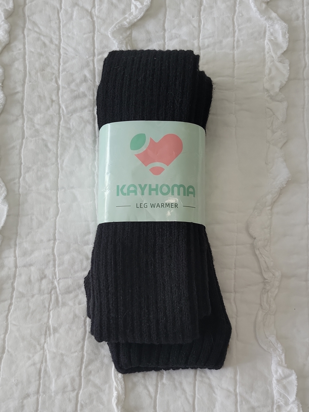 Kayhoma Black Ribbed Leg Warmers  NWT OS Soft Stretchy Cozy